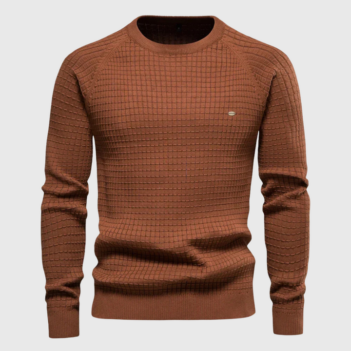 Jules Men's Plaid Knit Sweater