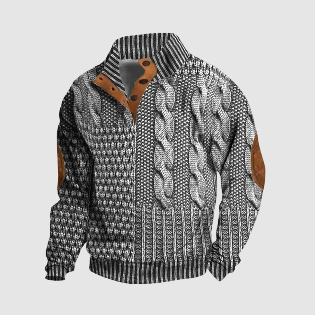 Alden Patchwork Knit Sweater