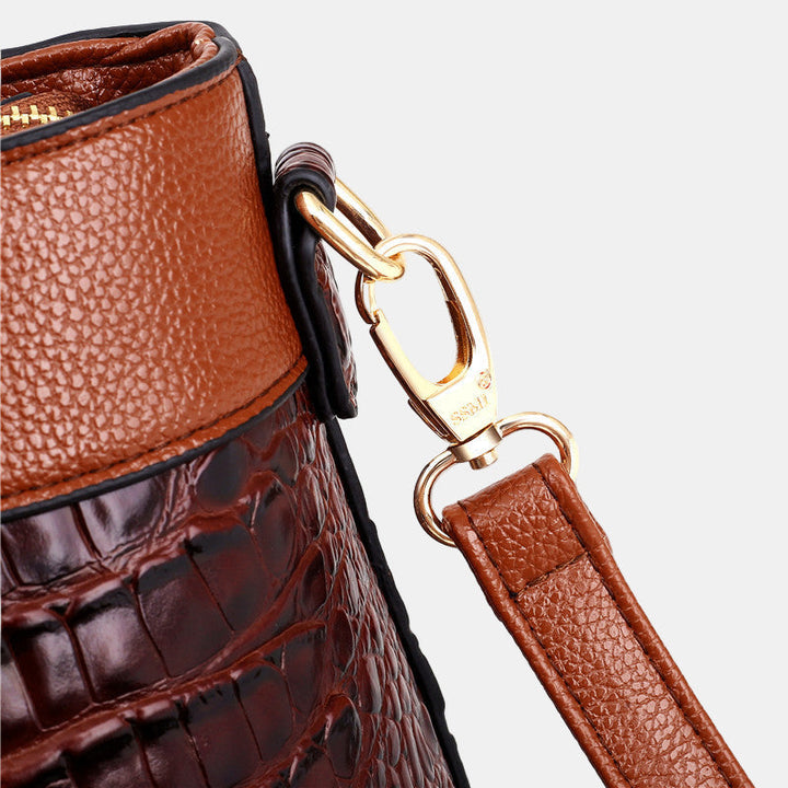 Jaye Stylish Crocodile-Pattern Handbag