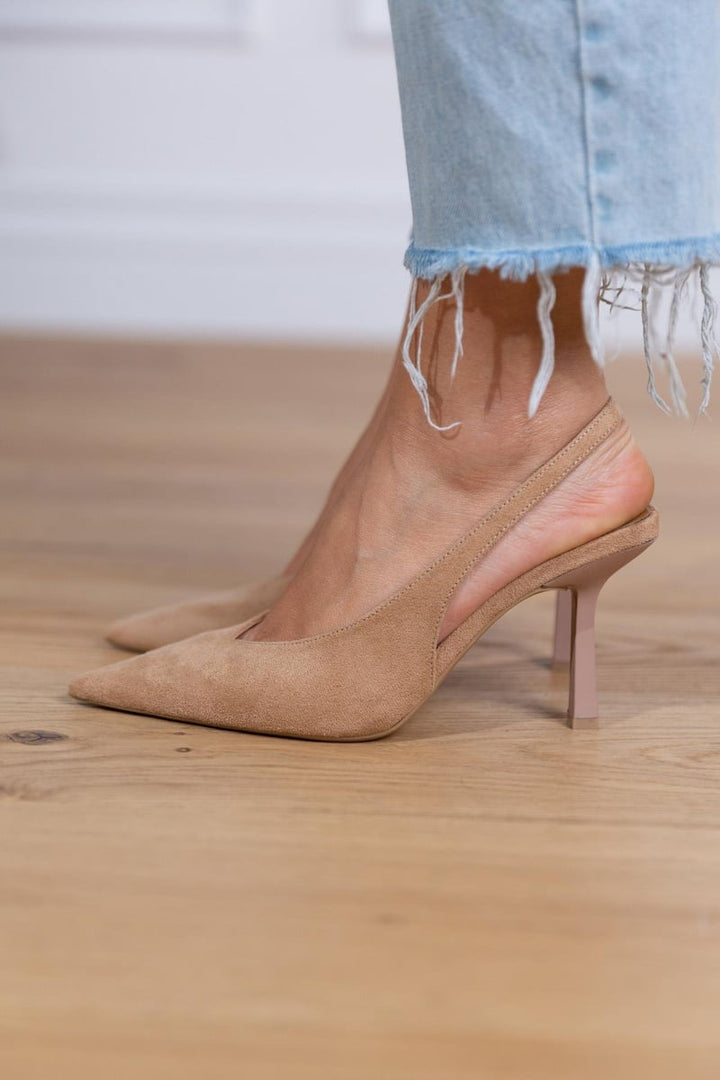 Suede Slingback Pumps